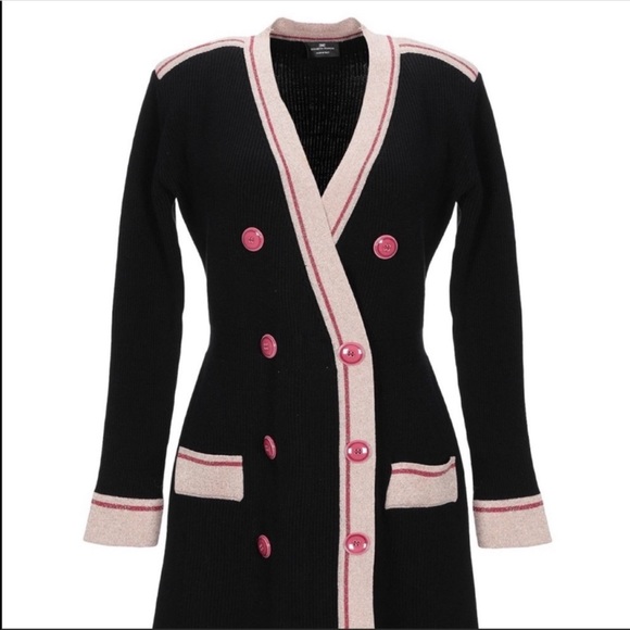 NWT Elisabetta Franchi Double breast dress.Italian size 42 / Us 6 - Picture 2 of 5